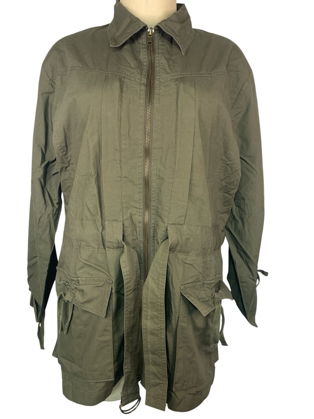 Together Olive Utility Zip-Front Women's Jacket Medium